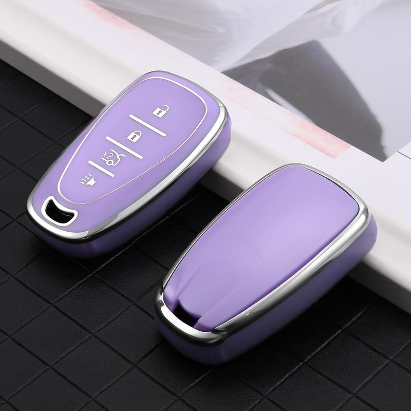 ELOHEI for Chevy Key Fob Cover Case Shell Cover TPU Protector Holder for 2020 2019 2018 2017 2016 Chevy Malibu Camaro Cruze Traverse Spark Equinox Sonic Volt Bolt - Image 2